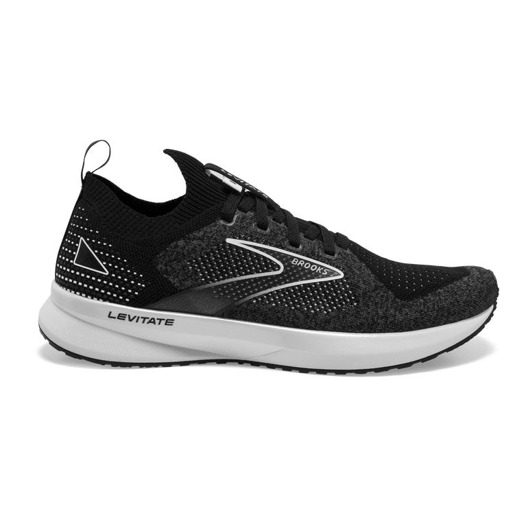 Brooks Levitate StealthFit 5 Energy-Return Womens Road Running Shoes - Black/Grey/White - Indonesia